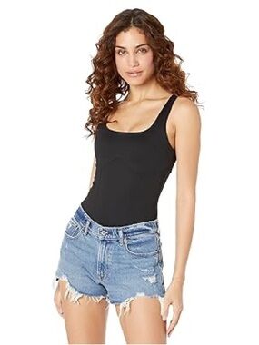 Abercrombie & Fitch Black Scoop-Neck Bodysuit